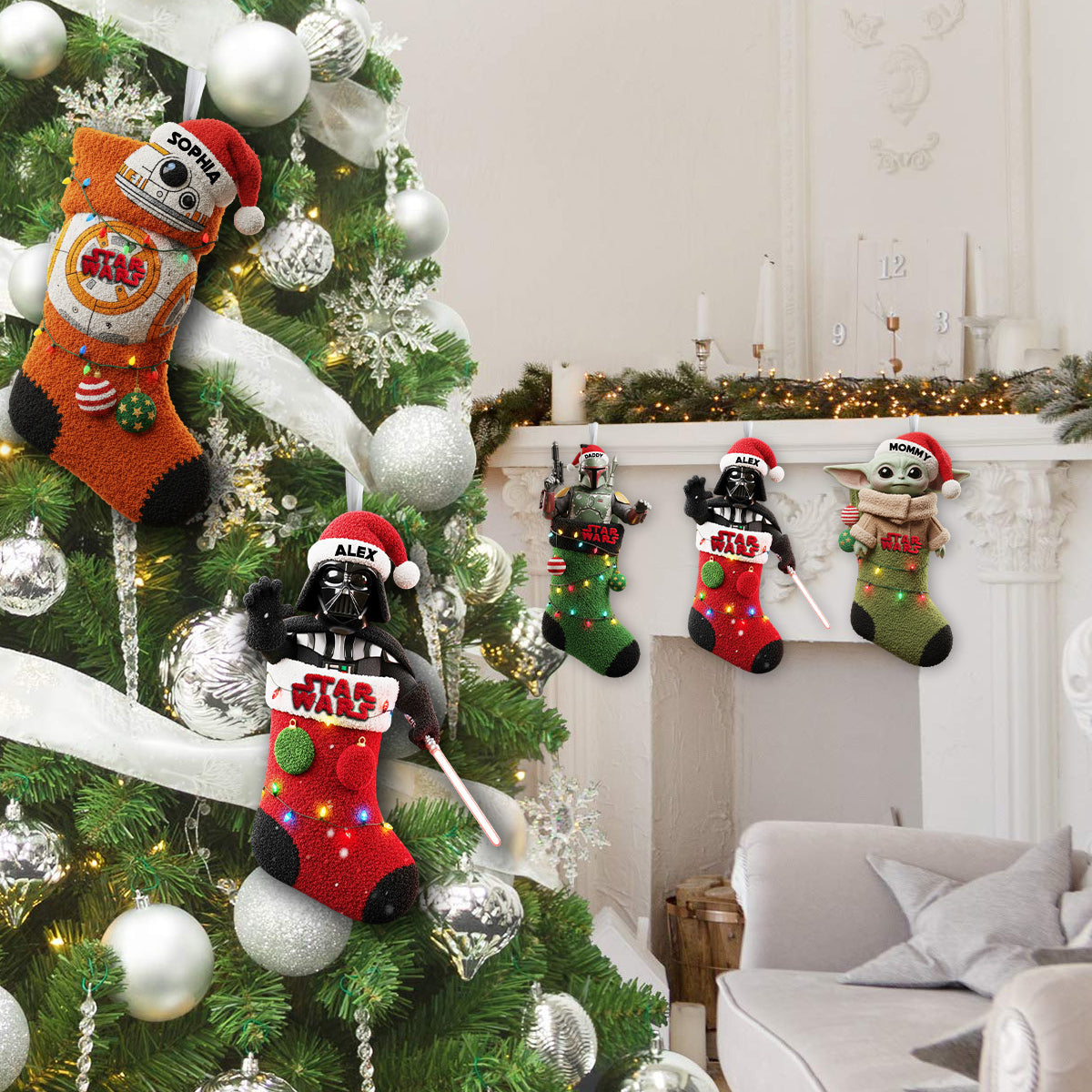 A Merry Christmas You Must Have - Personalized The Force Shaped Christmas Stocking