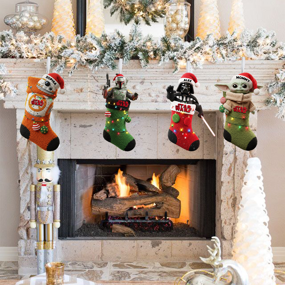 A Merry Christmas You Must Have - Personalized The Force Shaped Christmas Stocking