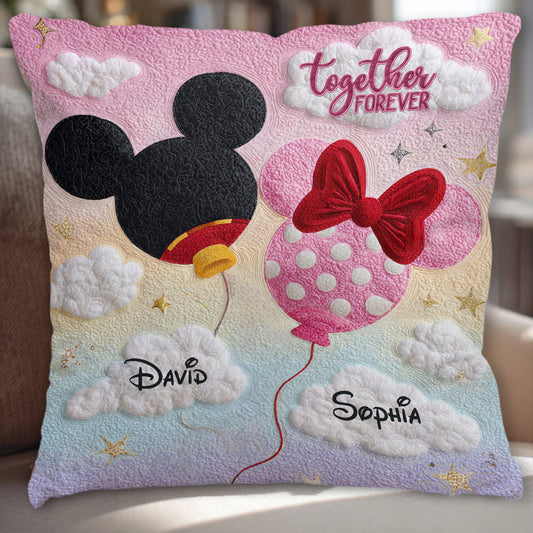 Couple Big Ears - Personalized Mouse Throw Pillow