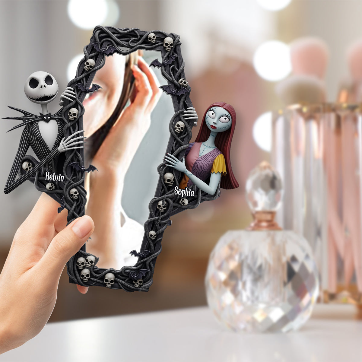 The Nightmare Couple - Personalized Nightmare Wall Hanging Mirror