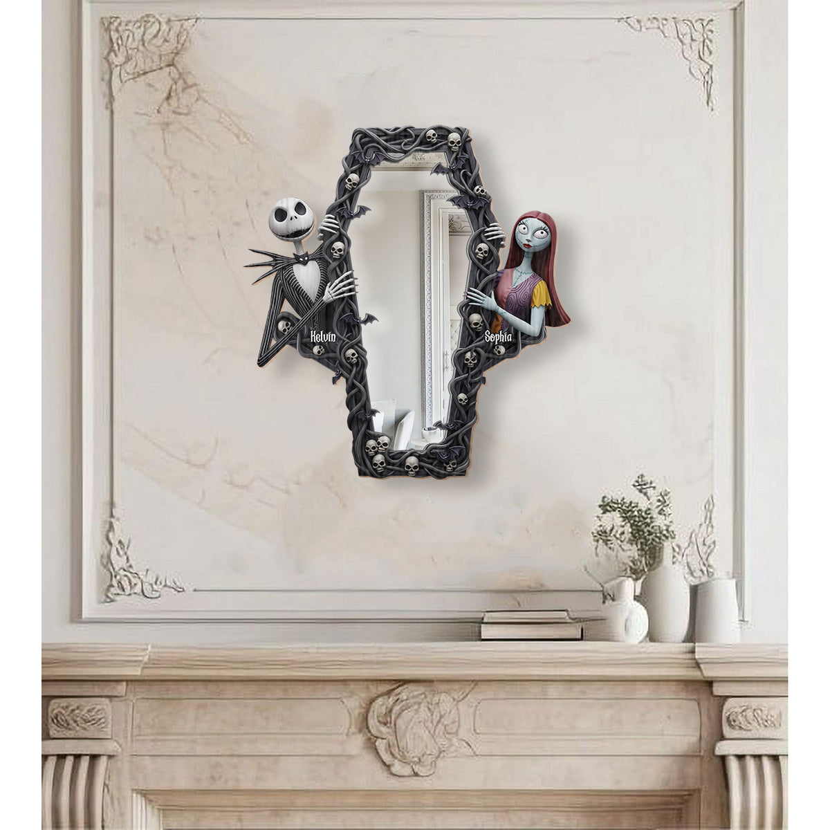 The Nightmare Couple - Personalized Nightmare Wall Hanging Mirror