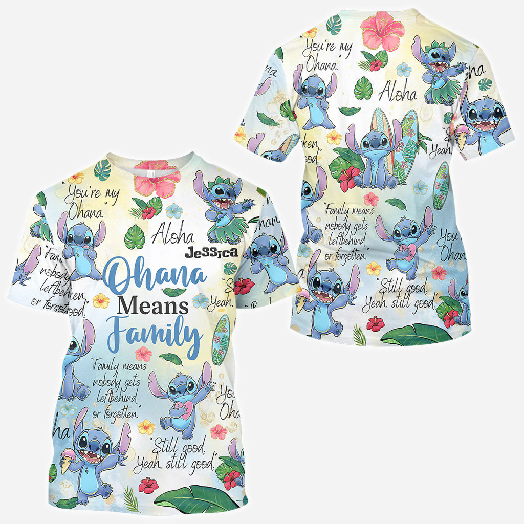 Ohana Means Family - Personalized Ohana All Over Shirt