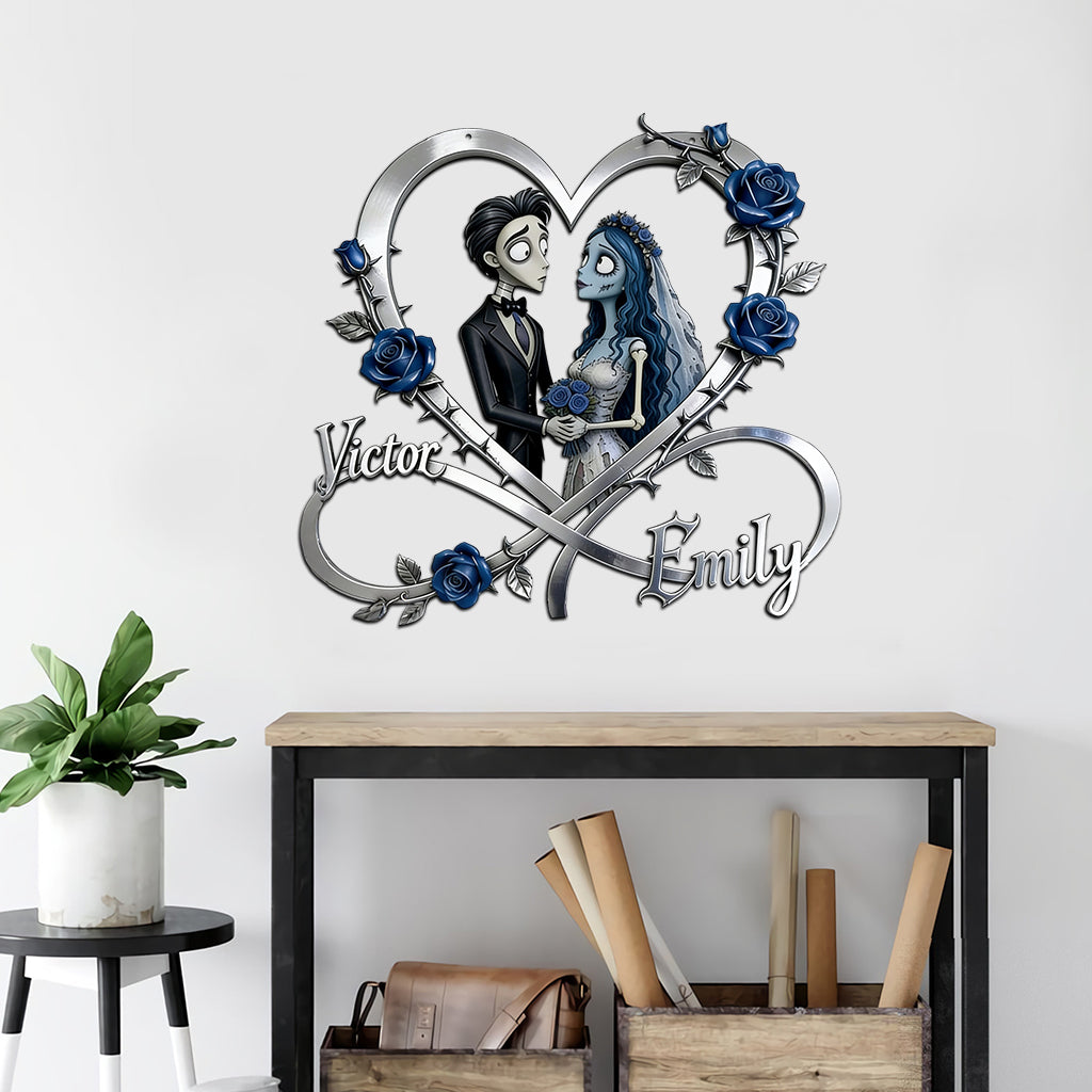 Can A Heart Break Even If It's Stop Beating? - Personalized Halloween Bride Cut Metal Sign