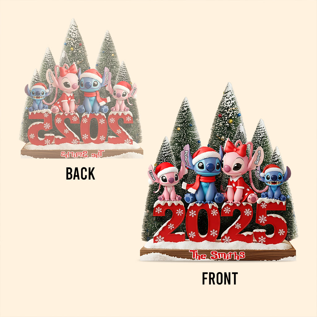 Merry Christmas - Personalized Ohana Custom Shaped Acrylic Plaque