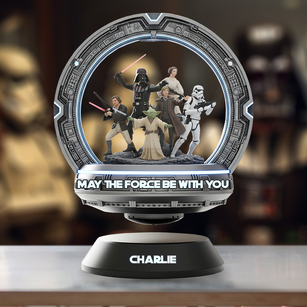 May The Force Be With You - Personalized The Force Custom Shaped Acrylic Plaque