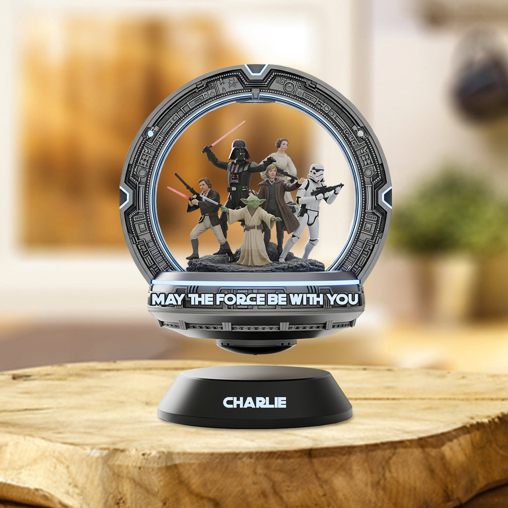 May The Force Be With You - Personalized The Force Custom Shaped Acrylic Plaque