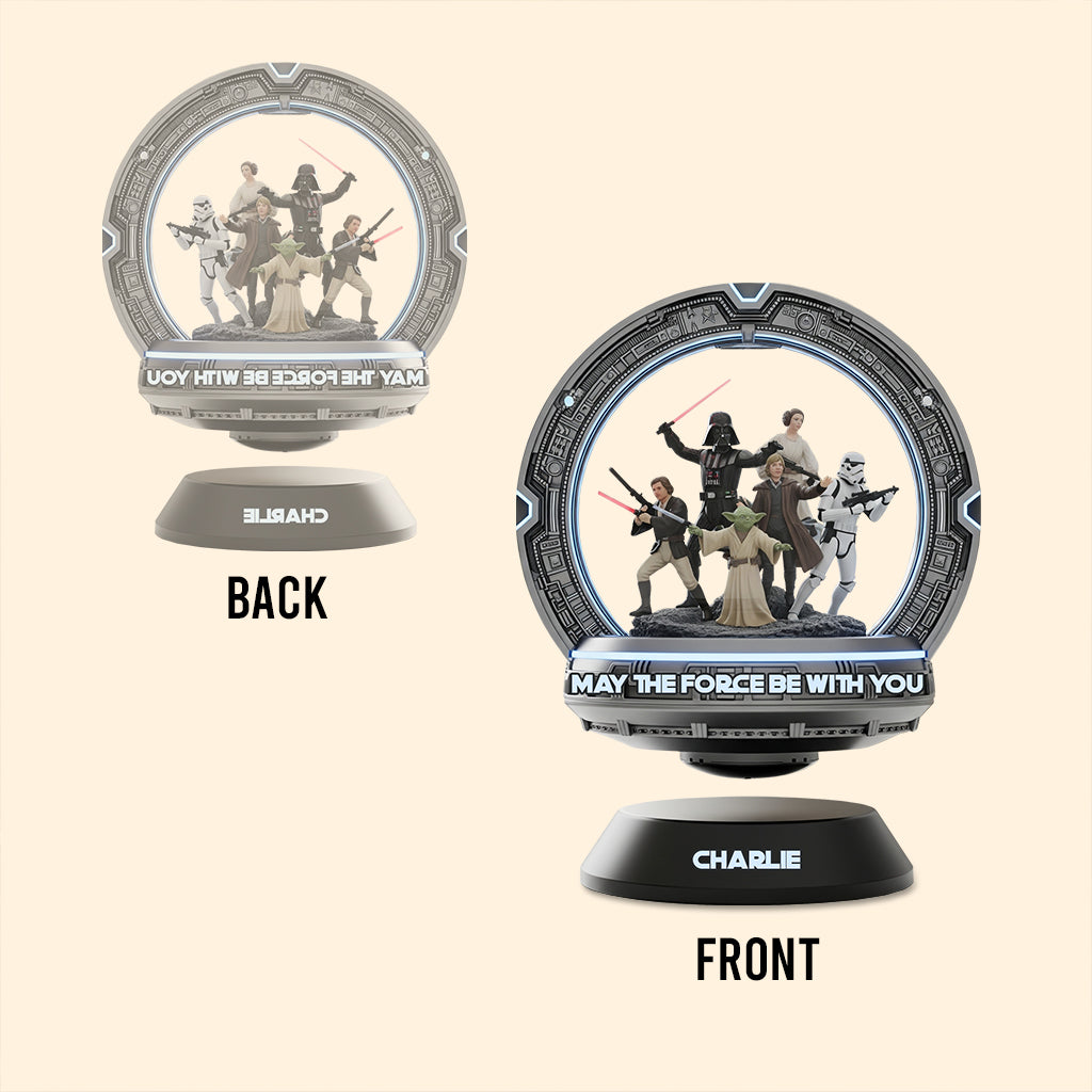 May The Force Be With You - Personalized The Force Custom Shaped Acrylic Plaque