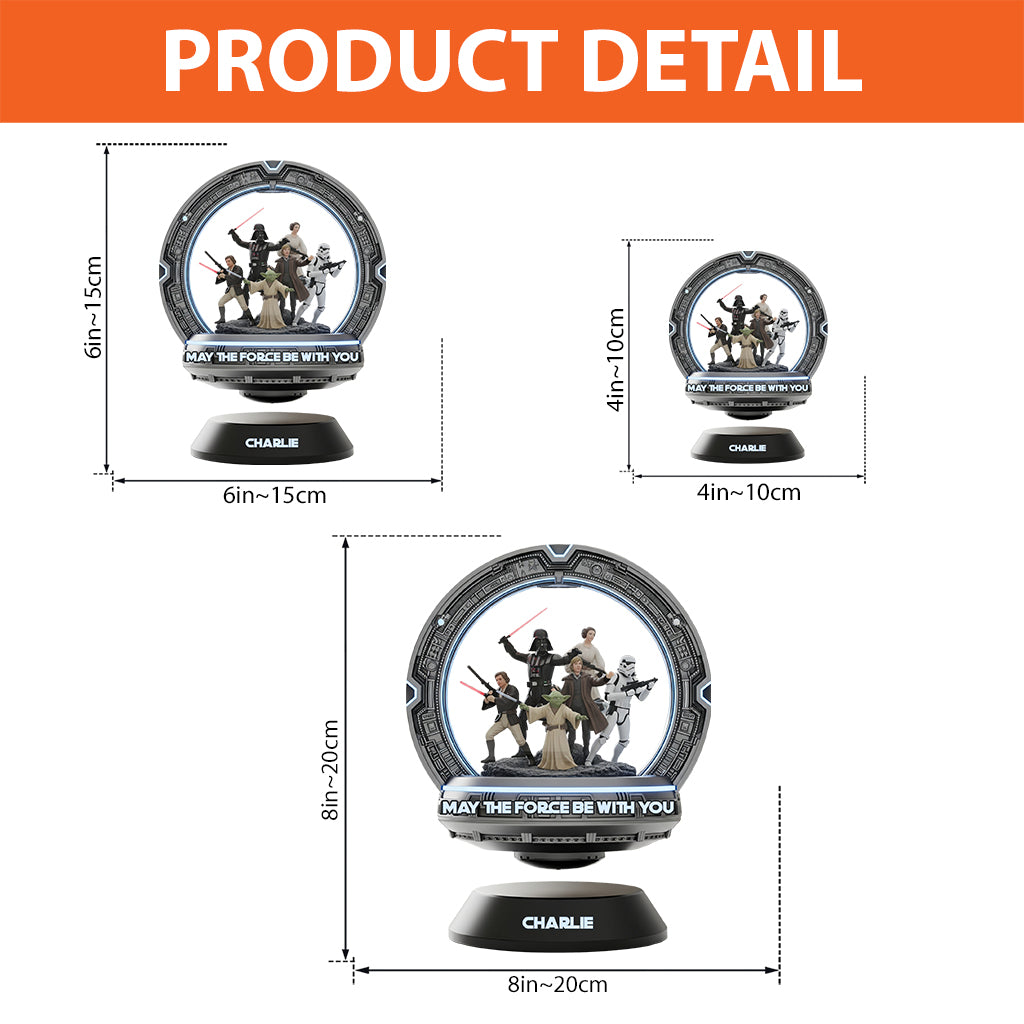 May The Force Be With You - Personalized The Force Custom Shaped Acrylic Plaque