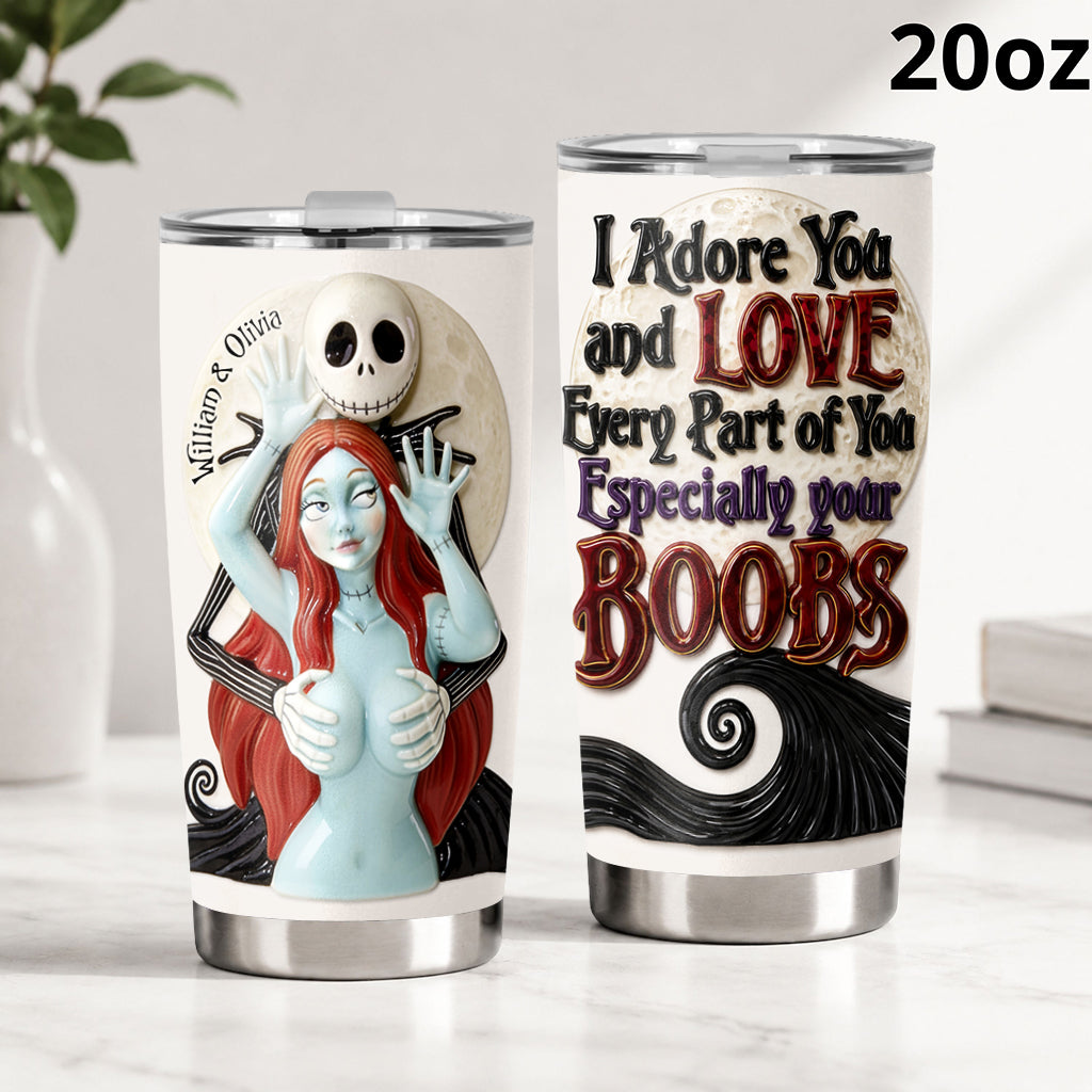 Naughty Spooky Couple - Personalized Nightmare Tumbler