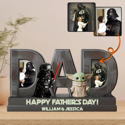Space Dad Father's Day Gift - Personalized The Force Custom Shaped Acrylic Plaque