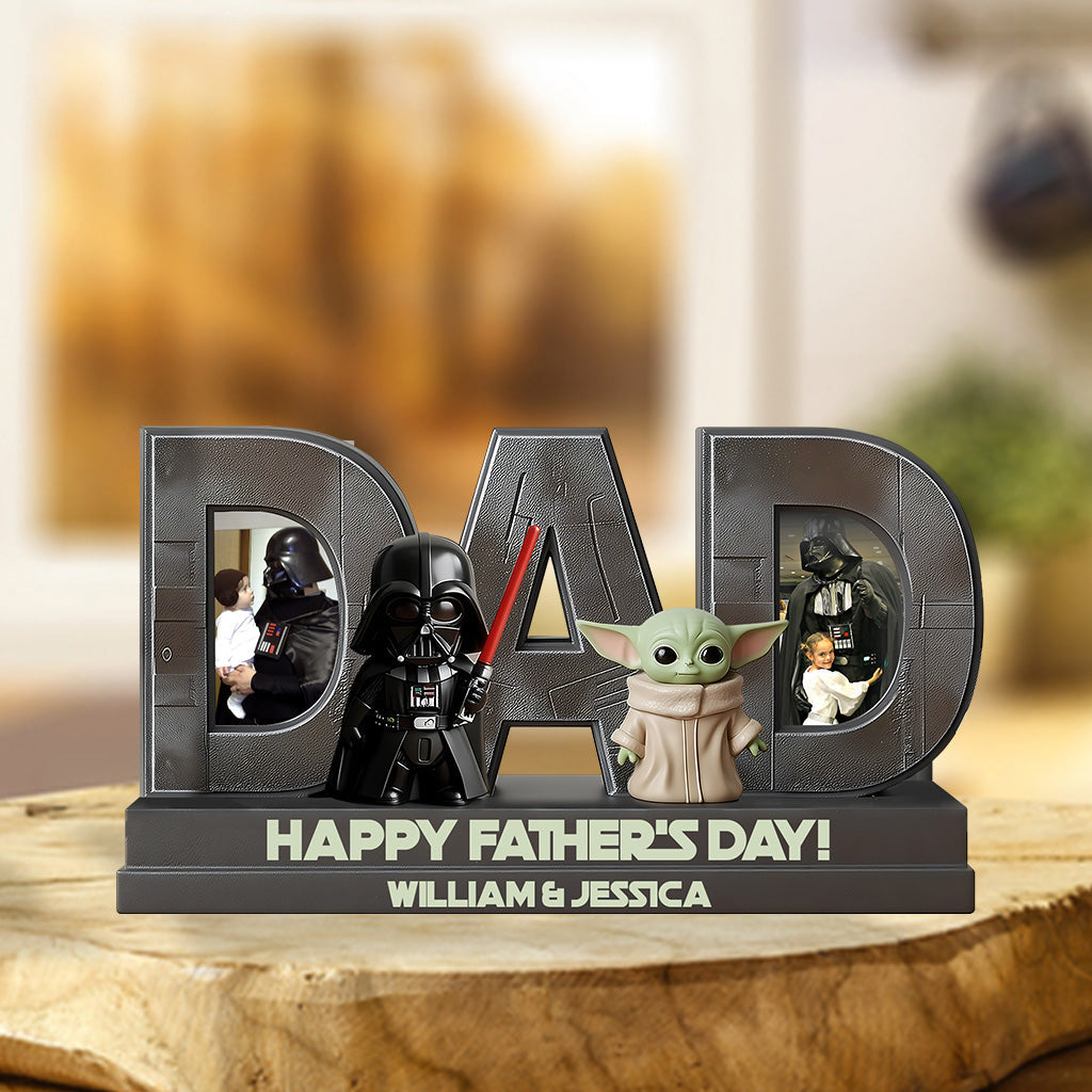 Space Dad Father's Day Gift - Personalized The Force Custom Shaped Acrylic Plaque
