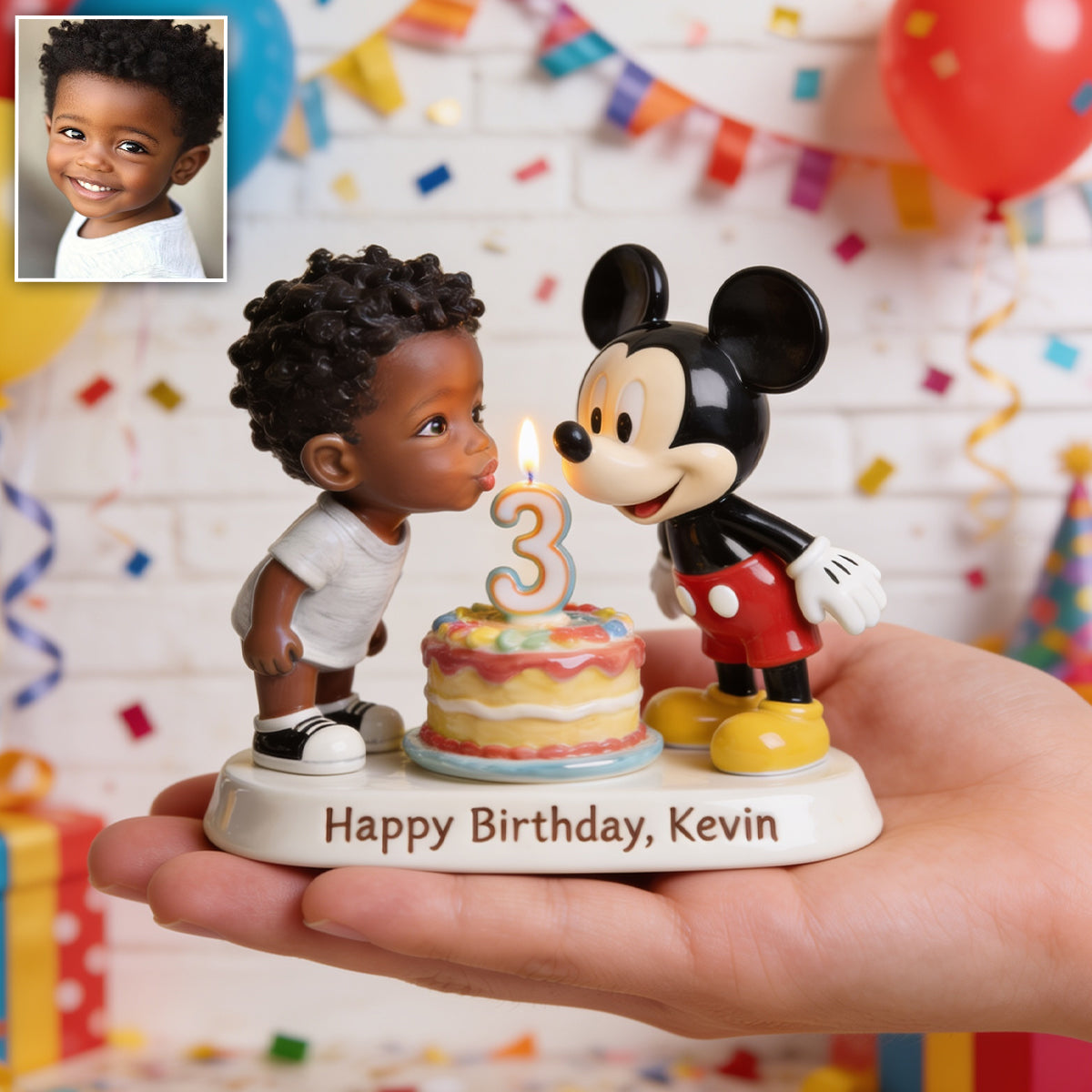 Magical Birthday - Personalized Mouse 3D Plaque