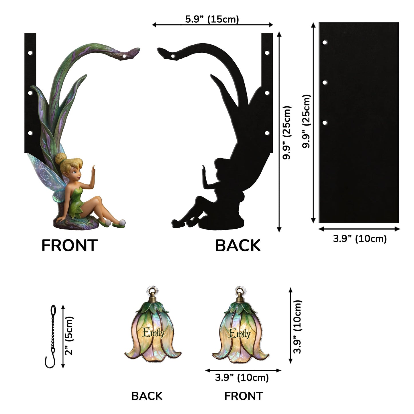 Magical Flower - Personalized Flying Fairy Bookshelf Lamp