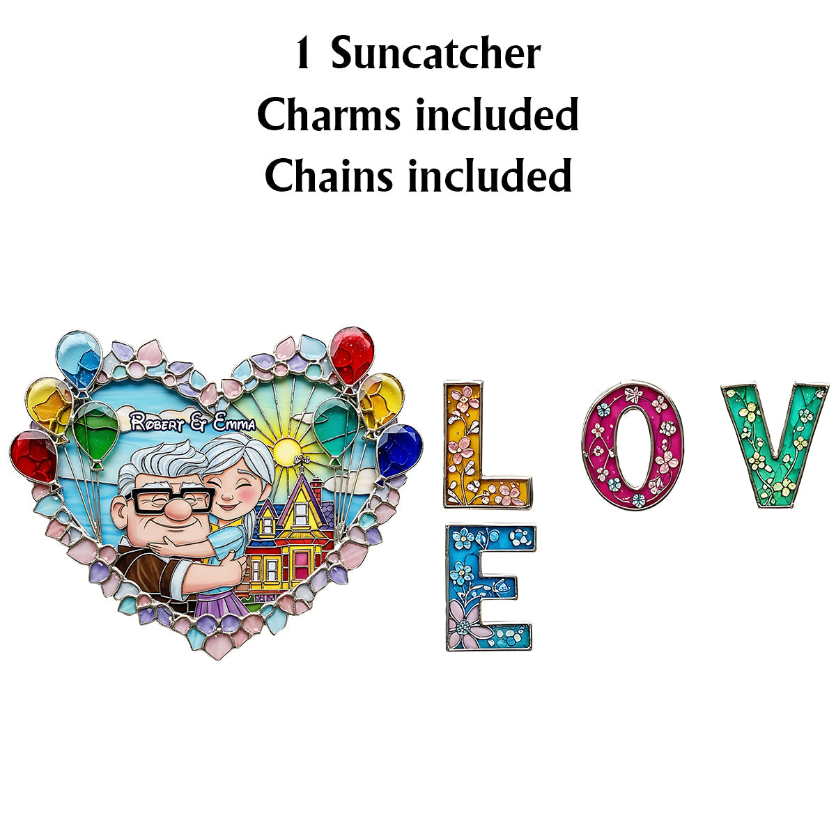 You're My Greatest Adventure - Personalized Mouse Window Hanging Suncatcher With Charms