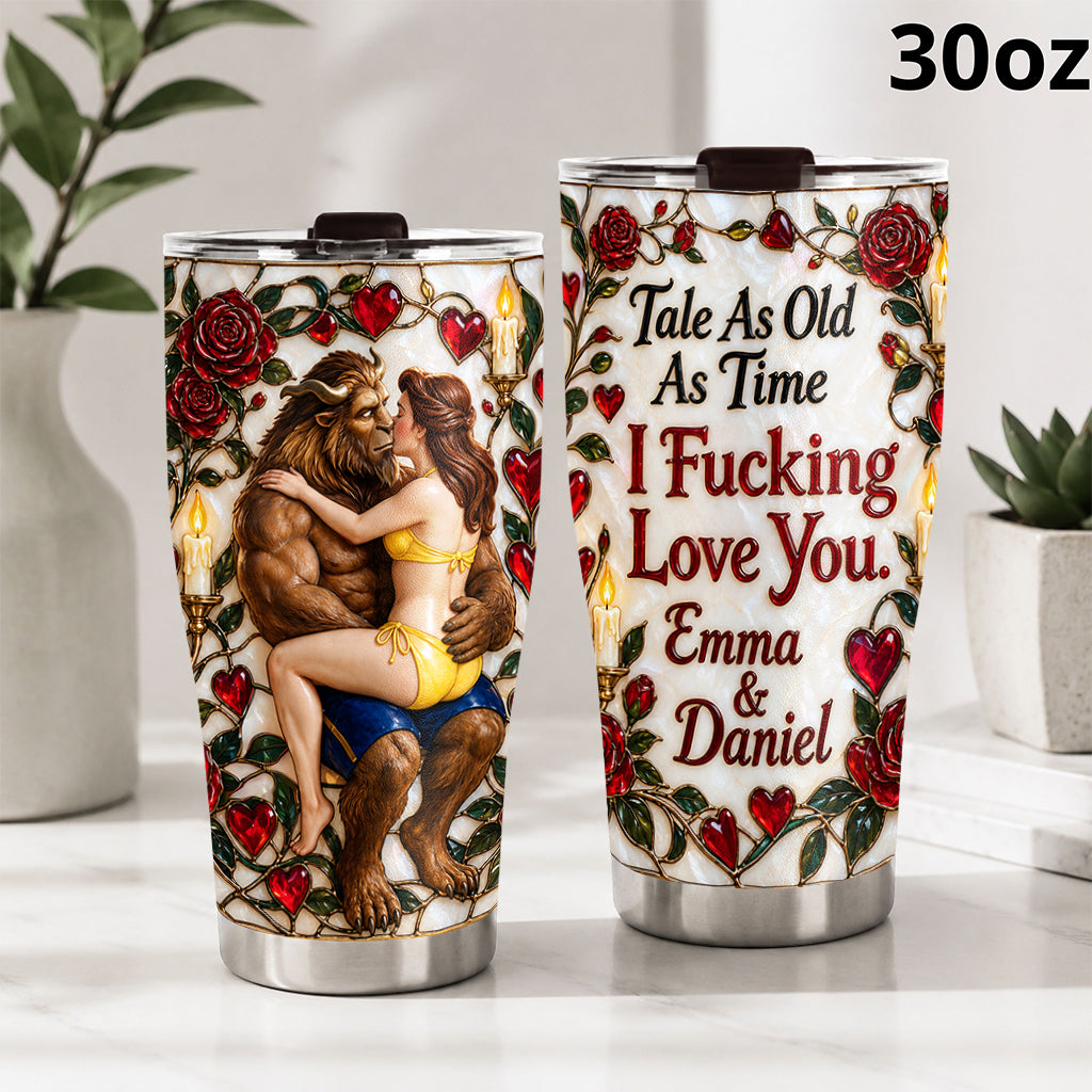 Naughty Fairy Tale - Personalized Beauty And The Beast Tumbler