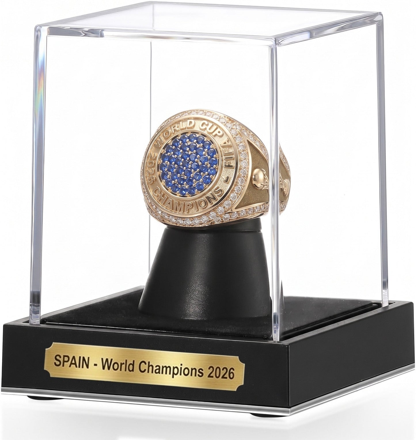 SPAIN - World Champion 2026 Premium Ring With Acrylic Display Box