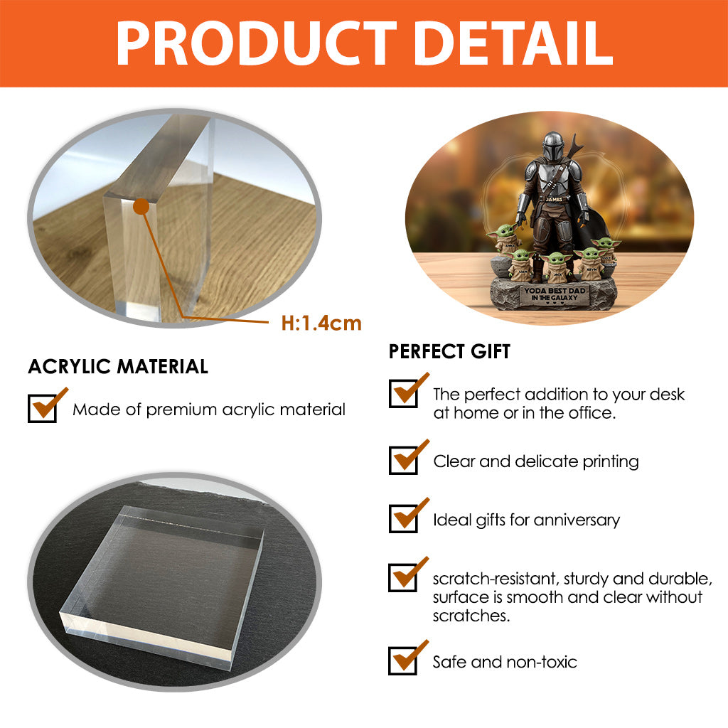 Best Christmas Gift For Dad, Grandpa, Uncle,...- Personalized The Force Custom Shaped Acrylic Plaque