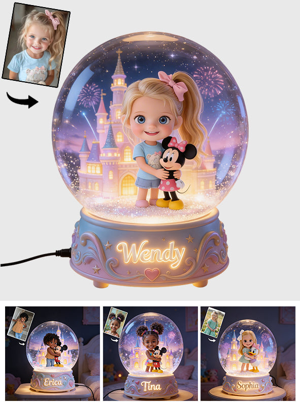 Custom Any Photo Magical Friends - Personalized Mouse Acrylic LED Night Light