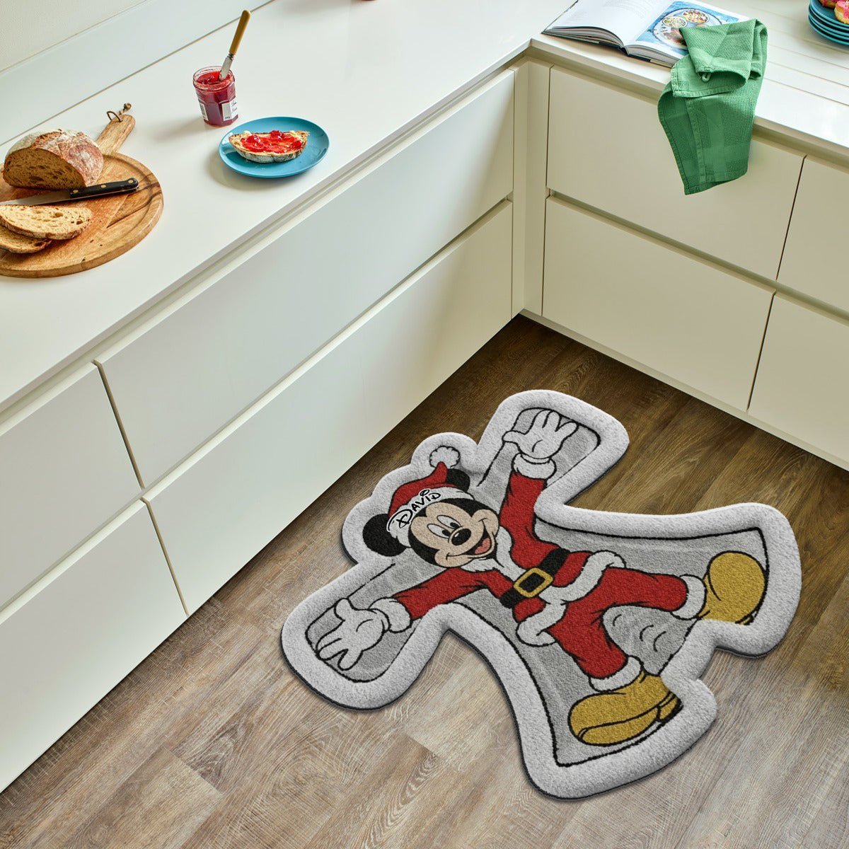 Funny Snow Angel - Personalized Mouse Non-Slip Tufted Rug