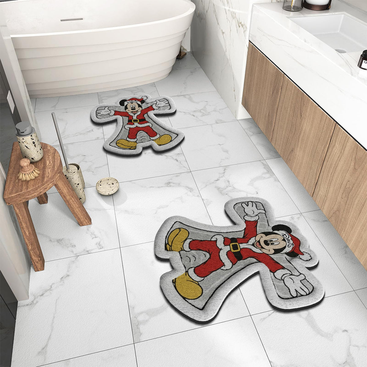 Funny Snow Angel - Personalized Mouse Non-Slip Tufted Rug