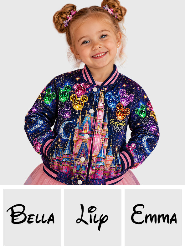 Believe In Magic - Personalized Mouse Varsity Jacket