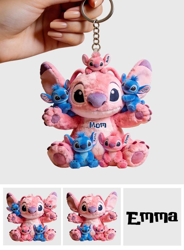 Blue Mama - Personalized Ohana Plush Keychain