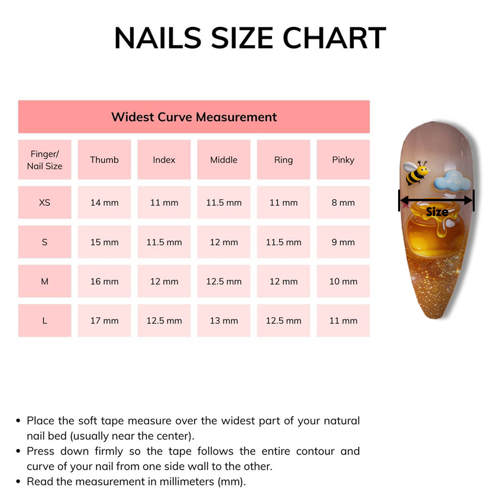 Honey Bear - Personalized Yellow Bear Press On Nails