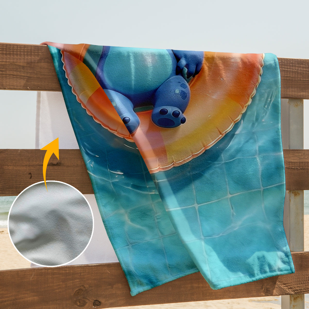 Cute Tropical Alien - Personalized Ohana Quick-dry Beach Towel/ Bath Towel