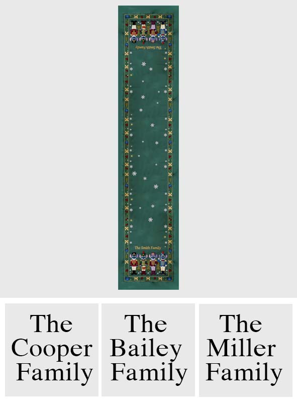 Merry Christmas - Personalized Ohana Table Runner