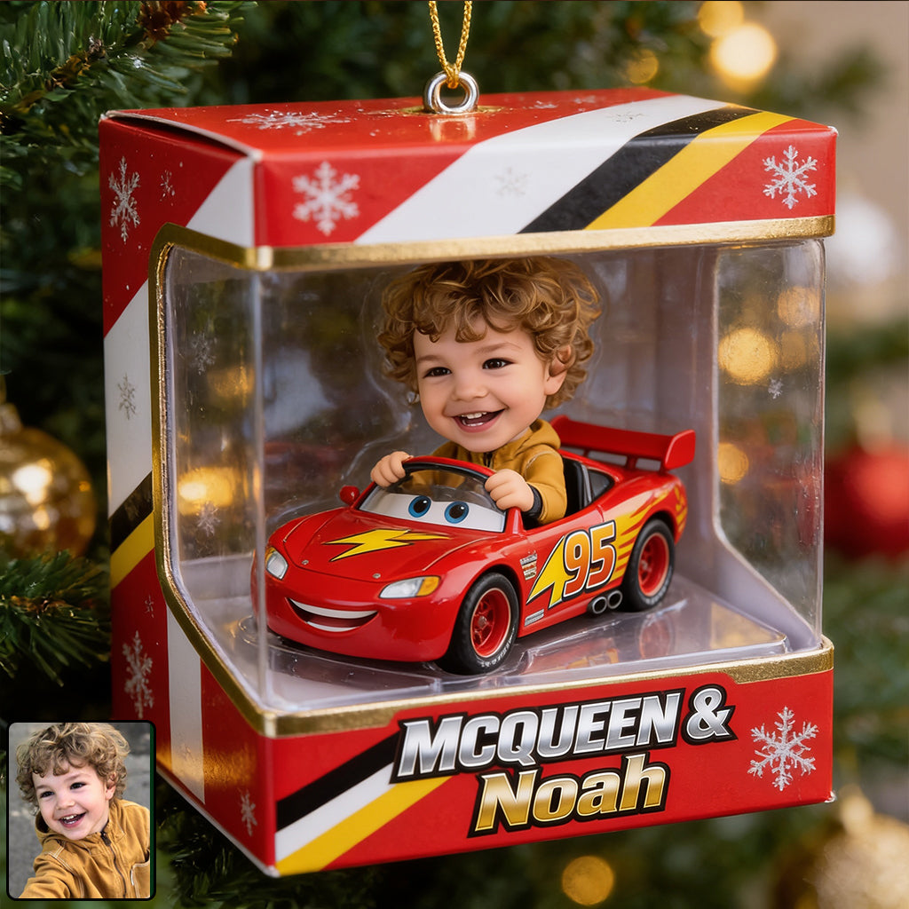 Racing Into Christmas - Personalized Christmas Acrylic Box Ornament