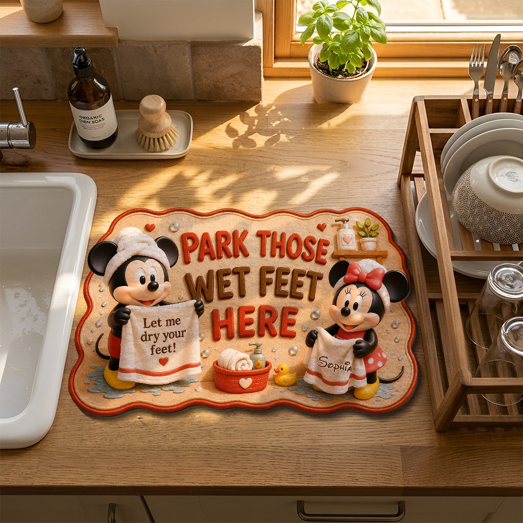 Cartoon Mouse Fans Gift - Personalized Mouse Drying Mat