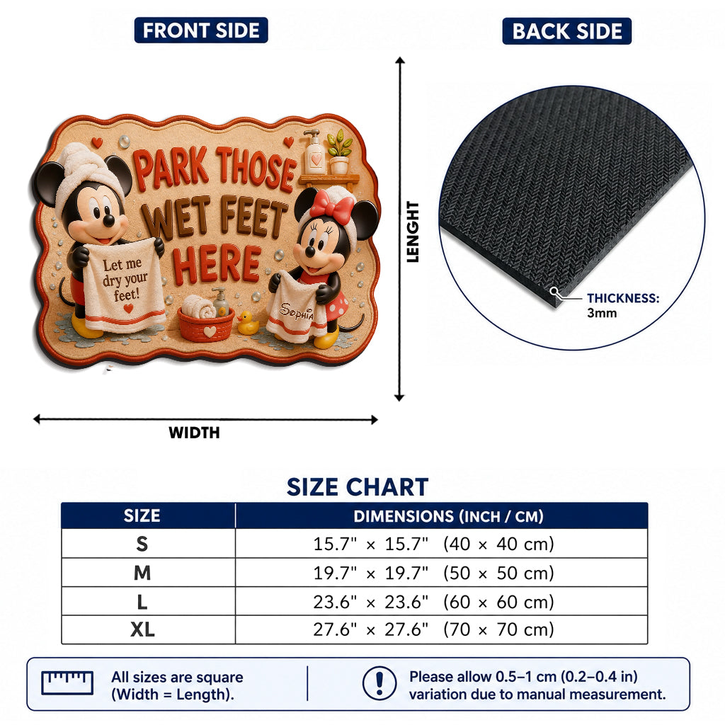 Cartoon Mouse Fans Gift - Personalized Mouse Drying Mat