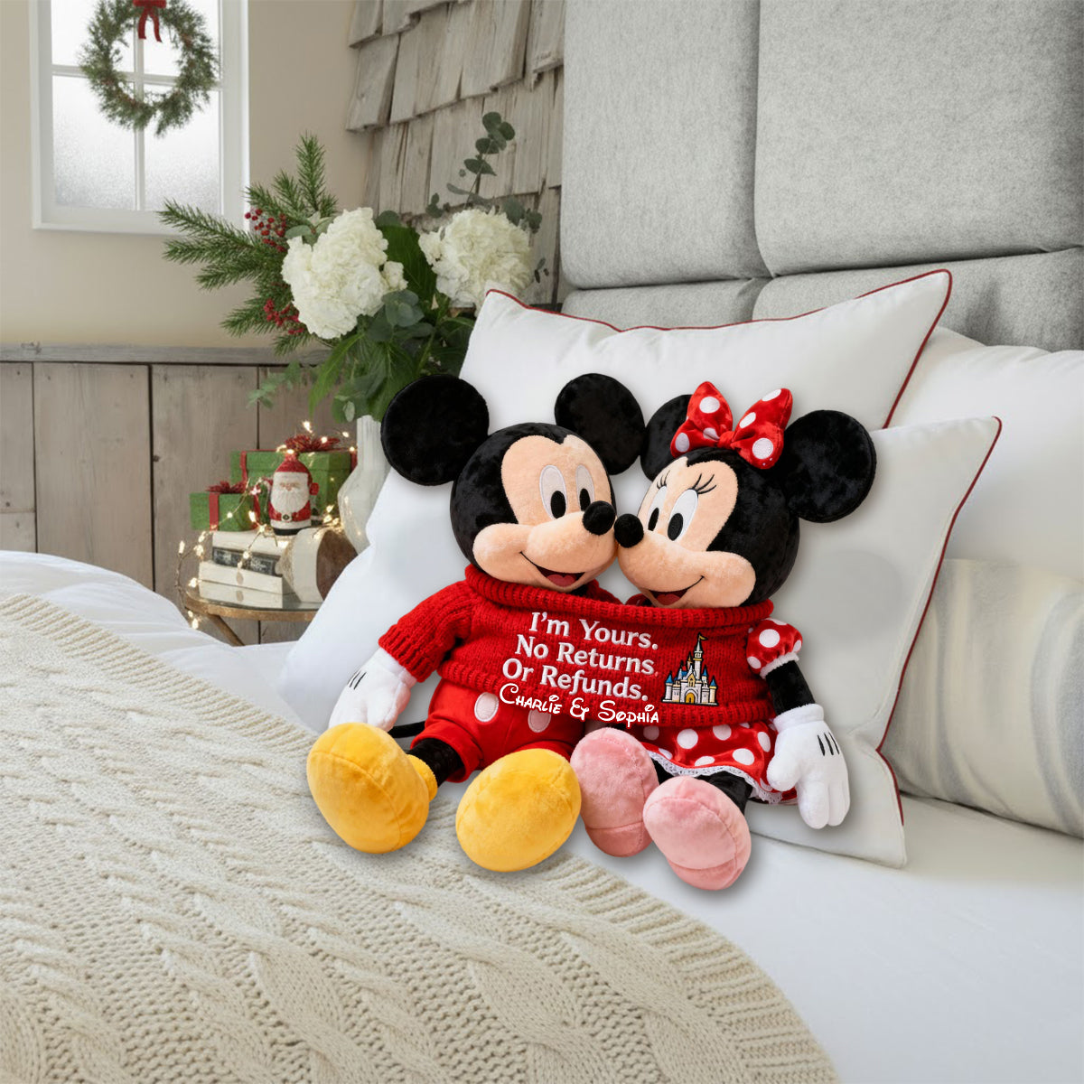 I'm Yours No Returns - Personalized Mouse Faux Fur Shaped Pillow