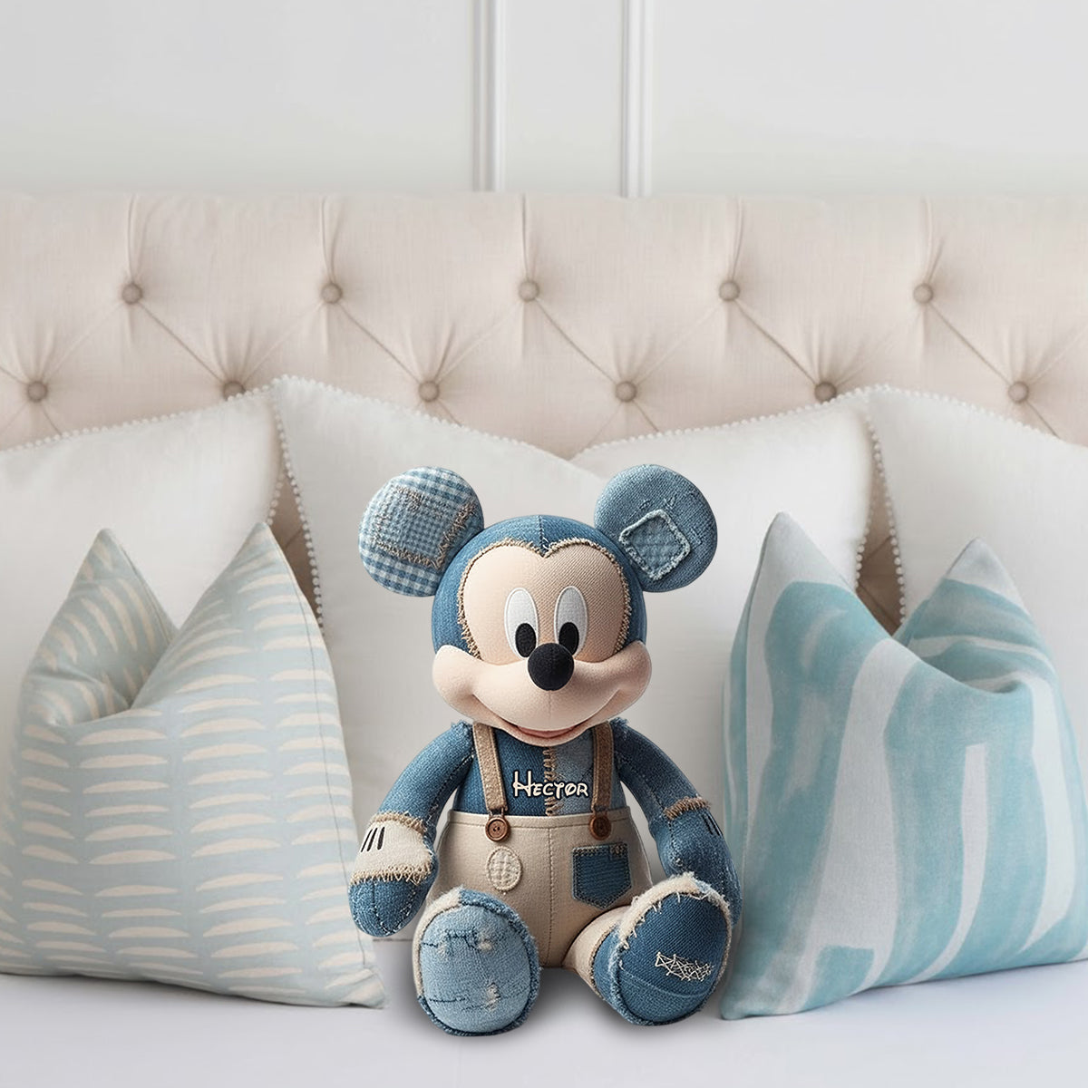 Cartoon Magical Mouse - Personalized Mouse Faux Fur Shaped Pillow