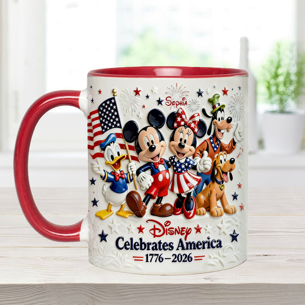 Celebrate USA’s 250th Anniversary - Personalized Mouse Accent Mug & Coaster