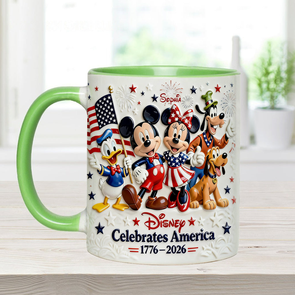 Celebrate USA’s 250th Anniversary - Personalized Mouse Accent Mug & Coaster
