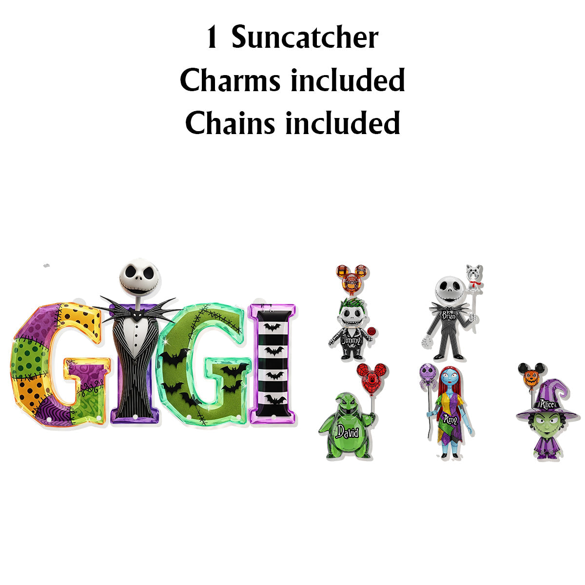 Mother Of Nightmares - Personalized Nightmare Window Hanging Suncatcher With Custom Charms