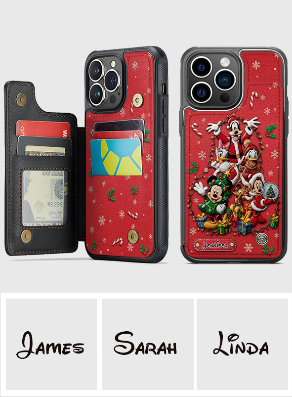 Merry Christmas - Personalized Mouse Fully Printed Wallet Phone Case