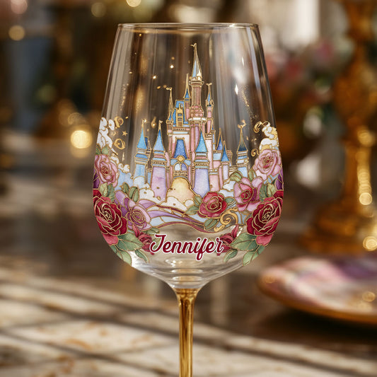 Magic Castle - Personalized Mouse Wine Glass With Long Stem