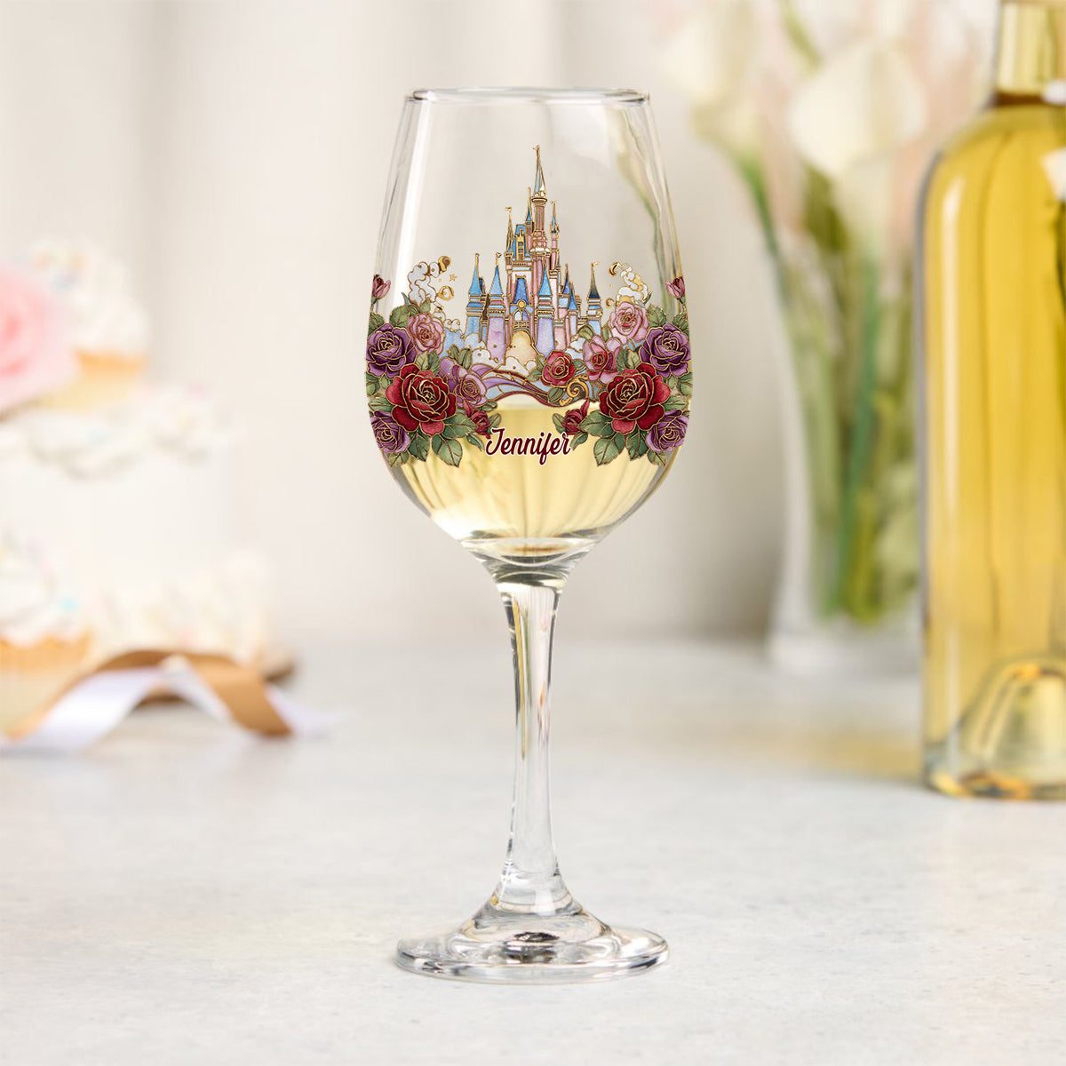 Magic Castle - Personalized Mouse Wine Glass With Long Stem