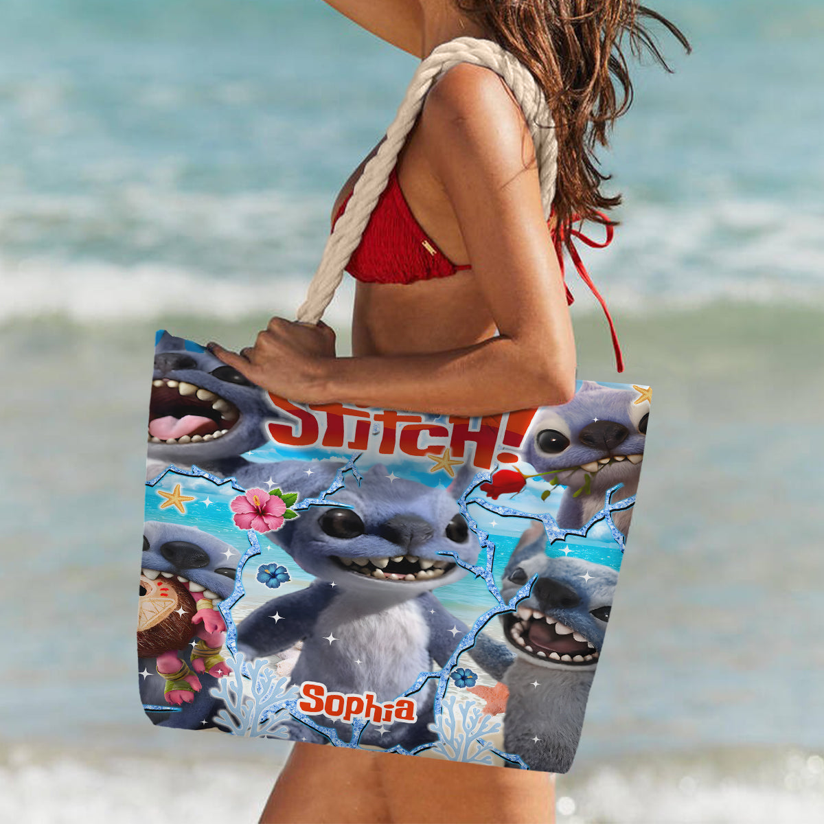Ohana Means Family - Personalized Ohana Beach Bag