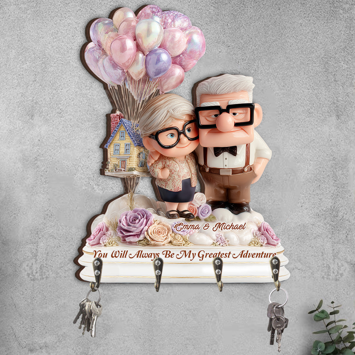 You Wil Always Be My Adventure - Personalized Mouse Custom Shaped Key Rack