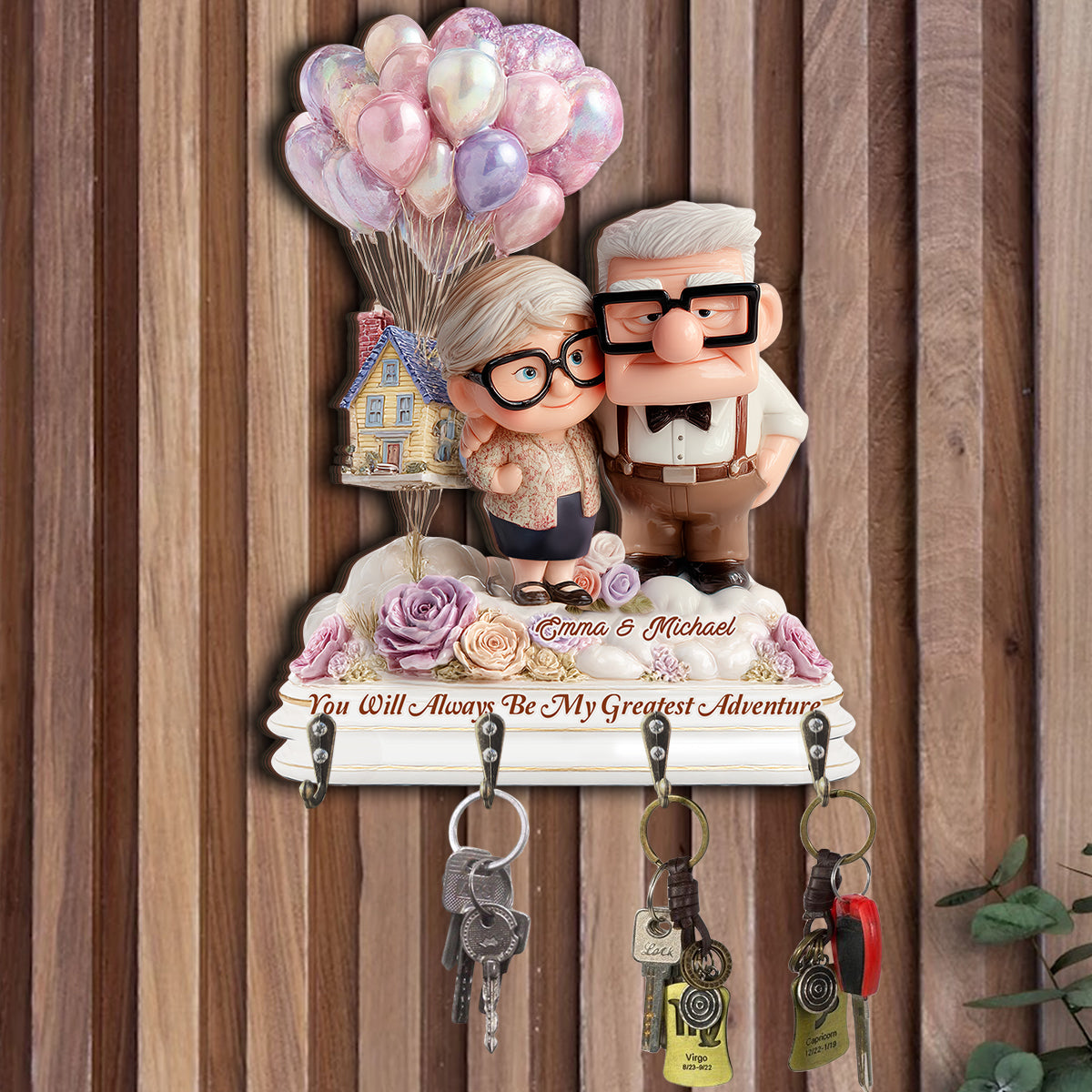 You Wil Always Be My Adventure - Personalized Mouse Custom Shaped Key Rack