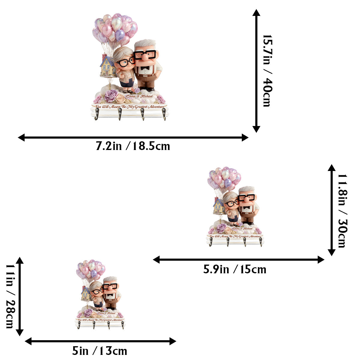 You Wil Always Be My Adventure - Personalized Mouse Custom Shaped Key Rack