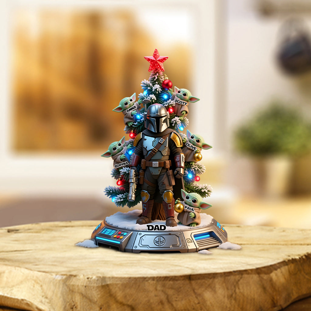 The Best In The Galaxy Perfect Gift For Dad, Grandpa,... - Personalized The Force Custom Shaped Acrylic Plaque