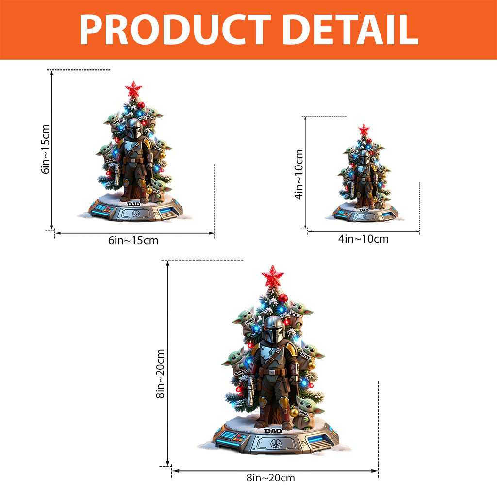 The Best In The Galaxy Perfect Gift For Dad, Grandpa,... - Personalized The Force Custom Shaped Acrylic Plaque