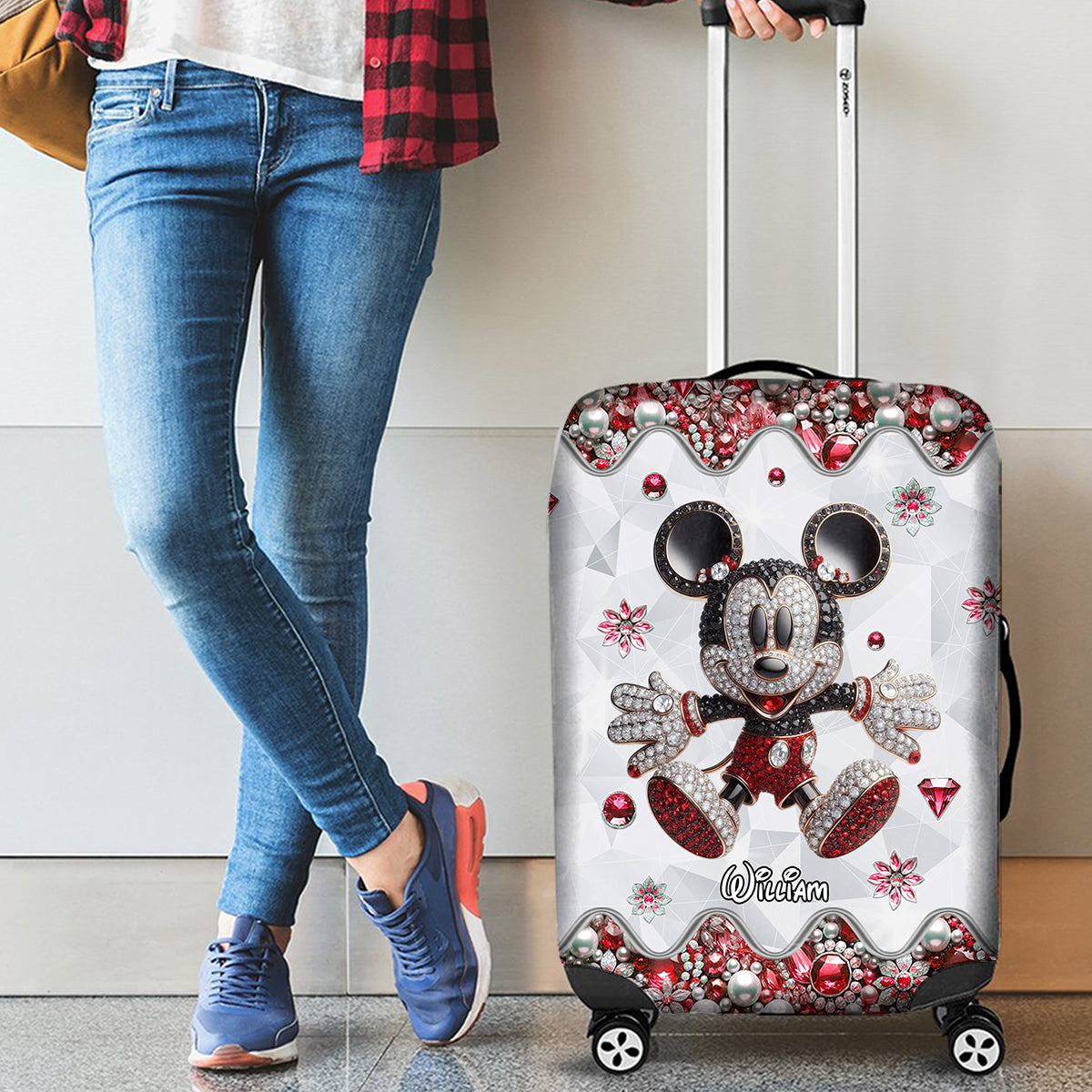 Adventure Awaits Magical Mouse Ears - Personalized Mouse Luggage Cover