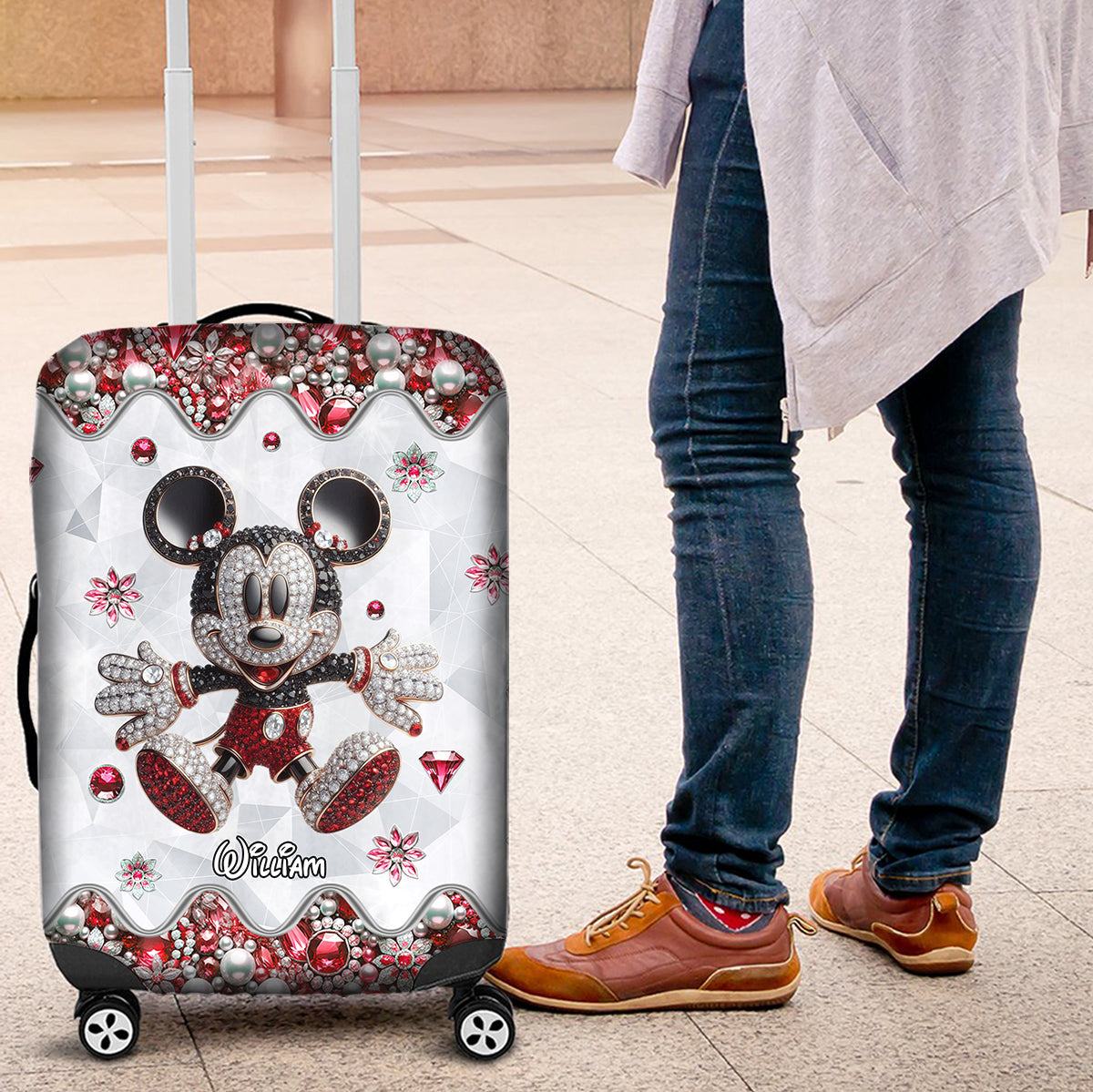 Adventure Awaits Magical Mouse Ears - Personalized Mouse Luggage Cover