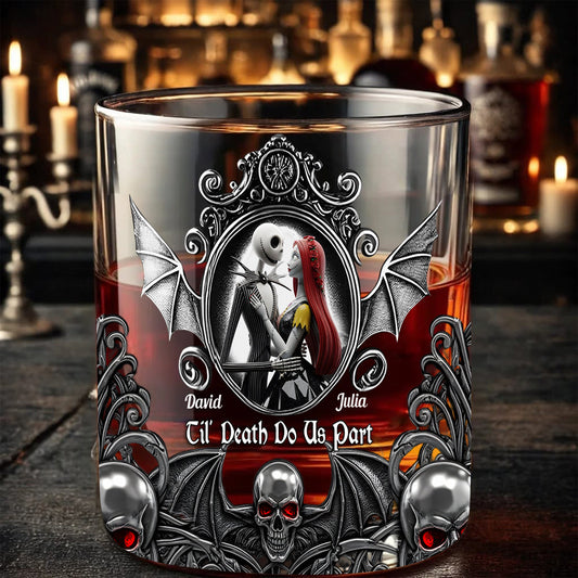 Til Death Do Us Part - Personalized Nightmare Whiskey Glass