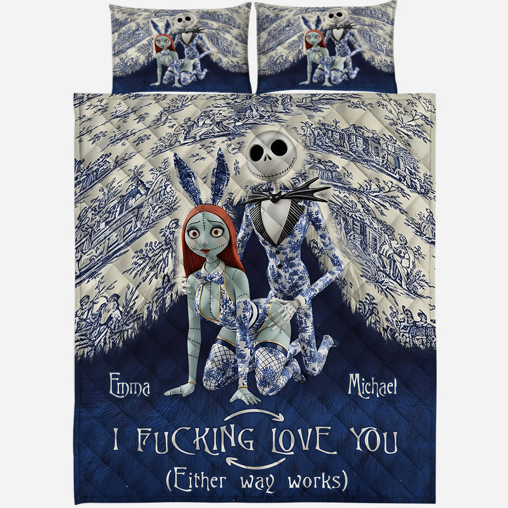 I Love You - Personalized Nightmare Quilt Set